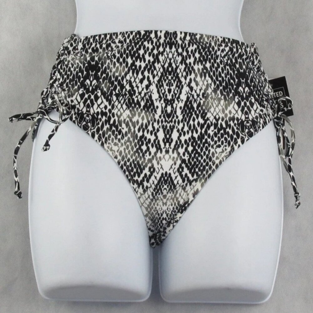 Salt + Cove Juniors High-Waist Side-Tie Bikini Bottom Swimsuit, Snake, Small